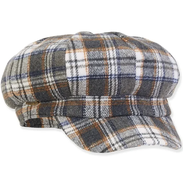 Women's Fashion Fabrics Plaid Satin Lining Newsboy | AD1477