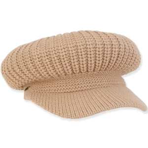 Women's Fashion Fabrics Ribbed Knit Newsboy | AD1479