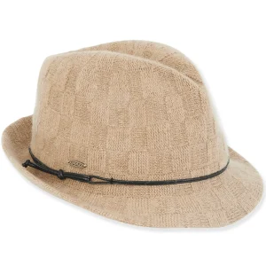 Women's Fashion Fabrics Wax Cord Trim Fedora | AD1458