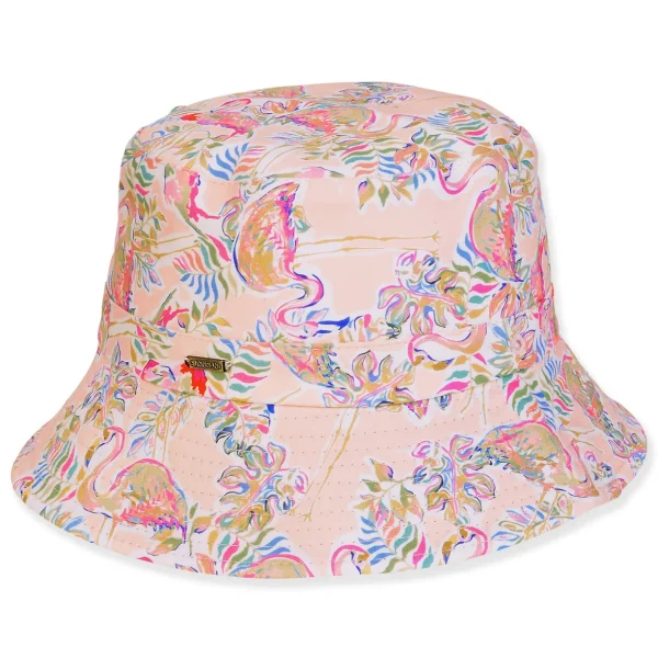 Women's Flamingo, Poly Cotton Bucket, Brim 2.5" | Sun N Sand | HH3352