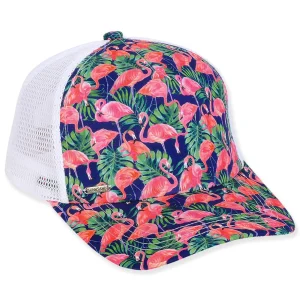 Women's Flamingo, Poly Trucker Cap, Brim 3" | Sun N Sand | HH3416