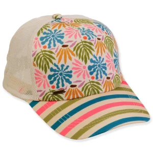Women's Floral, Poly Trucker Cap, Brim 3" | Sun N Sand | HH3413