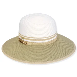 Women's Green, Paperbraid Bucket, Brim 4" | Sun N Sand | HH3221 B