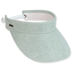 Women's Green, Polyester Visor, Brim 3.5" | Sun N Sand | HH3404 E