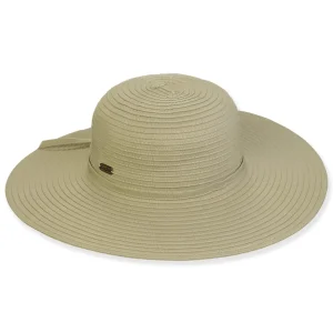 Women's Green, Ribbon Floppy, Brim 4" | Sun N Sand | HH1021