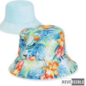 Women's Hibiscus, Cotton/Terry Bucket, Brim 2.5" | Sun N Sand | HH3420