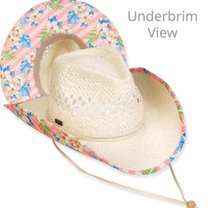 Women's Ivory, Paper Straw Western, Brim 3.5" | Sun N Sand | HH3302 A