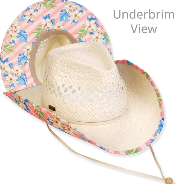 Women's Ivory, Paper Straw Western, Brim 3.5" | Sun N Sand | HH3302 A