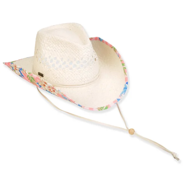 Women's Ivory, Paper Straw Western, Brim 3.5" | Sun N Sand | HH3302 A
