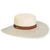 Women's Ivory, Paperbraid Flat Top Floppy, Brim 4" | Sun N Sand | HH3206 A