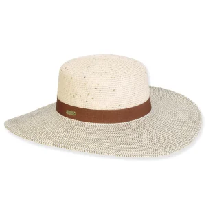 Women's Ivory, Paperbraid Flat Top Floppy, Brim 4" | Sun N Sand | HH3206 A