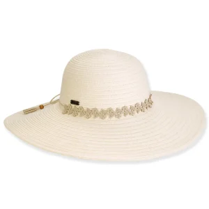 Women's Ivory, Paperbraid Floppy, Brim 4.5" | Sun N Sand | HH3189 A