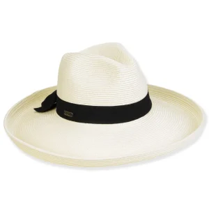 Women's Ivory, Paperbraid Pinched Up Brim, Brim 4"+1" Up Turn | Sun N Sand | HH3213 A