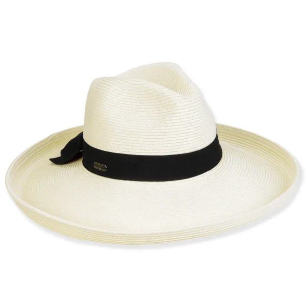 Women's Ivory, Paperbraid Pinched Up Brim, Brim 4"+1" Up Turn | Sun N Sand | HH3213 A