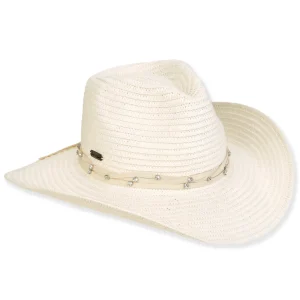 Women's Ivory, Paperbraid Western, Brim 3.5" | Sun N Sand | HH3294