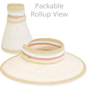 Women's Ivory, Paperbraid/Poly Braid Visor, Brim 4" | Sun N Sand | HH3424 A