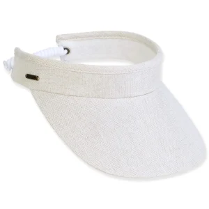 Women's Ivory, Polyester Visor, Brim 3.5" | Sun N Sand | HH3404 A