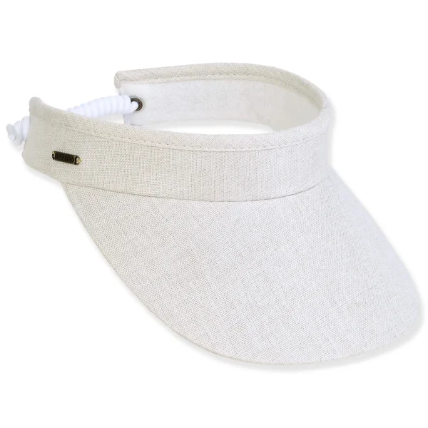 Women's Ivory, Polyester Visor, Brim 3.5" | Sun N Sand | HH3404 A