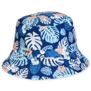 Women's Leaves, Poly Cotton Bucket, Brim 2.5" | Sun N Sand | HH3353