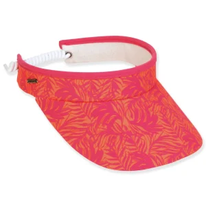 Women's Leaves, Polyester Visor, Brim 3.5" | Sun N Sand | HH3321