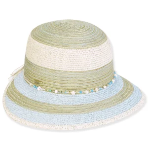 Women's Light Blue, Paperbraid/Poly Braid Backless, Brim 3" | Sun N Sand | HH3240 B