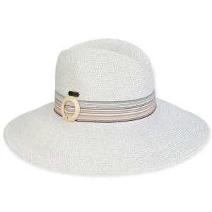 Women's Light Blue, Paperbraid Safari, Brim 4" | Sun N Sand | HH3248 B