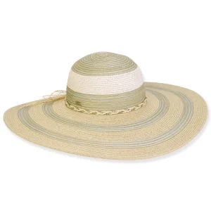 Women's Light Green, Paperbraid Floppy, Brim 5.5" | Sun N Sand | HH3183 B