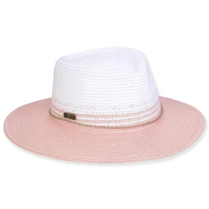 Women's Light Pink, Paperbraid Safari, Brim 2.75" | Sun N Sand | HH3310 B