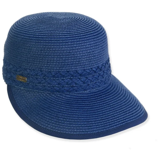 Women's Navy, Paperbraid Cap, Brim 4" | Sun N Sand | HH3179 F