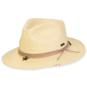 Women's Neutral, Paper Straw Fedora, Brim 2.5" | Sun N Sand | HH3407