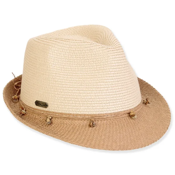Women's Neutral, Paperbraid Fedora, Brim 2" | Sun N Sand | HH3275