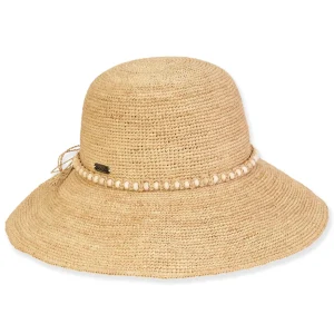 Women's Neutral, Raffia Backless, Brim 4" | Sun N Sand | HH3387
