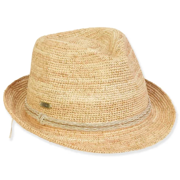 Women's Neutral, Raffia Fedora, Brim 2" | Sun N Sand | HH3382