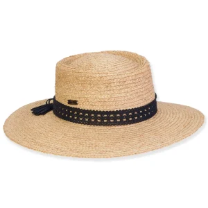 Women's Neutral, Raffia Gambler, Brim 3.25" | Sun N Sand | HH3381