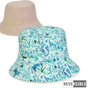 Women's Palm Tree, Cotton/Terry Bucket, Brim 2.5" | Sun N Sand | HH3419