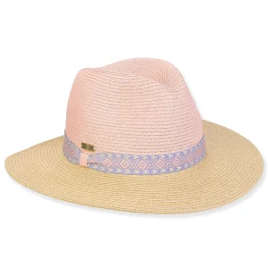 Women's Pink, Paperbraid Safari, Brim 3" | Sun N Sand | HH3403 B