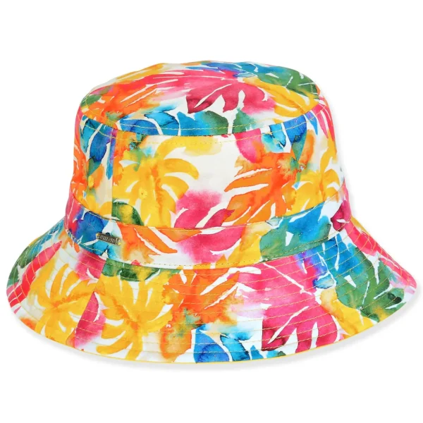 Women's Rainbow, Poly Cotton Bucket, Brim 2.5" | Sun N Sand | HH3350