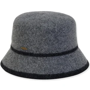 Women's Soft Wool Bucket Contrast Trim | AD1444