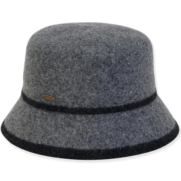 Women's Soft Wool Bucket Contrast Trim | AD1444