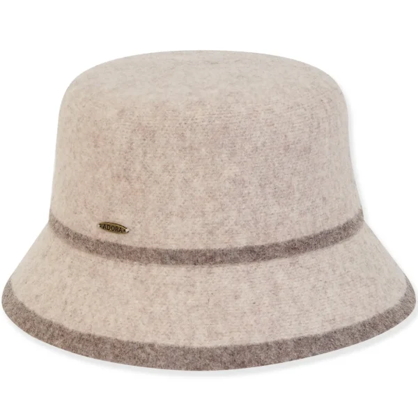 Women's Soft Wool Bucket Contrast Trim | AD1444