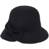 Women's Soft Wool Cloche Self Bow Trim | AD1499
