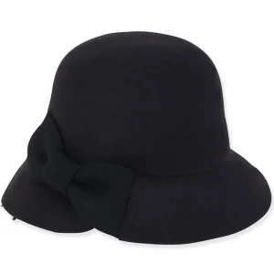 Women's Soft Wool Cloche Self Bow Trim | AD1499