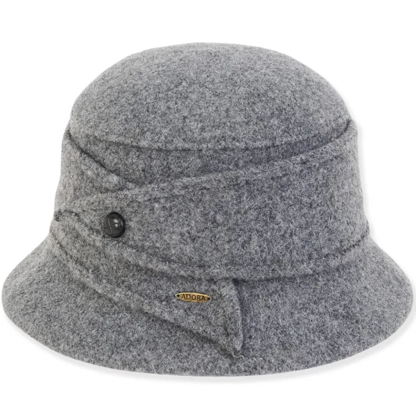 Women's Soft Wool Cloche Self Band Wrap Trim | AD1436