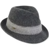 Women's Soft Wool Fedora Contrast Trim | AD1455