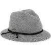 Women's Soft Wool Fedora Faux Suede Trim | AD1541