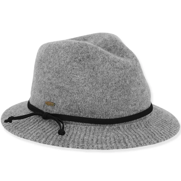 Women's Soft Wool Fedora Faux Suede Trim | AD1541