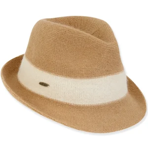Women's Soft Wool Fedora Contrast Trim | AD1455