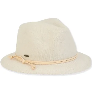 Women's Soft Wool Fedora Faux Suede Trim | AD1541