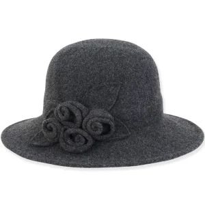 Women's Soft Wool Floppy Self Rossets Trim | AD1433