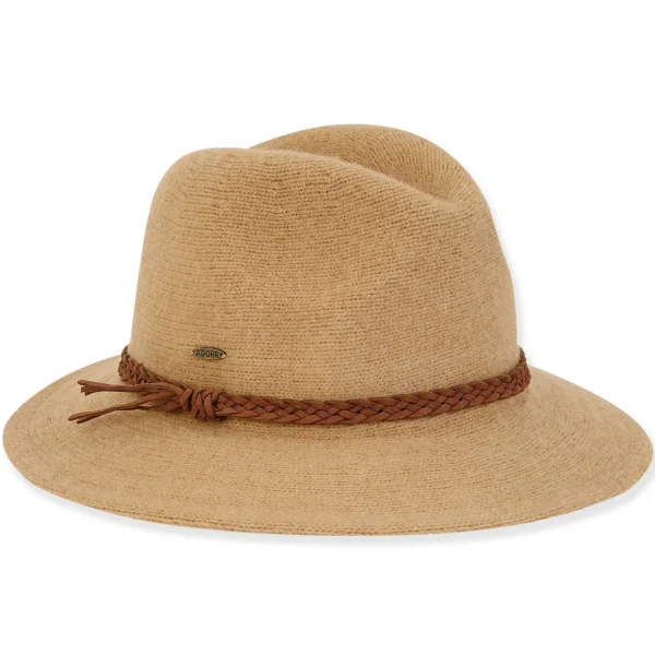 Women's Soft Wool Safari Faux Suede Trim | AD1456